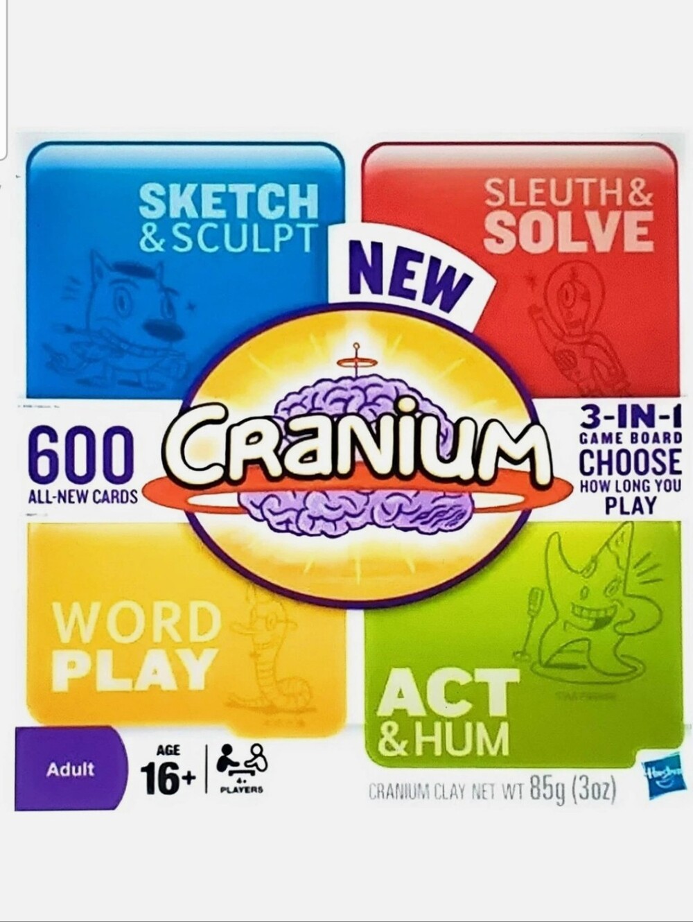 Cranium 3-in-1 Family Game (Multicolor)